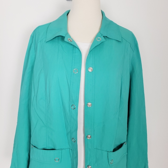 Chico's Lightweight Light Green Jacket - Picture 5 of 9